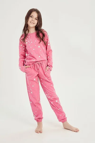 Růžové hřejivé pyžamo pro dívky Taro
