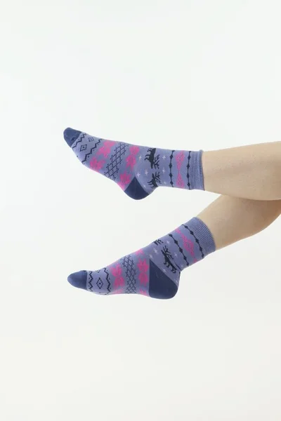 Barevné hřejivé ponožky s potiskem Unisex Moraj
