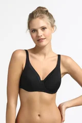 Černá podprsenka s kosticemi DIM INVISIBLE GENEROUS BRA