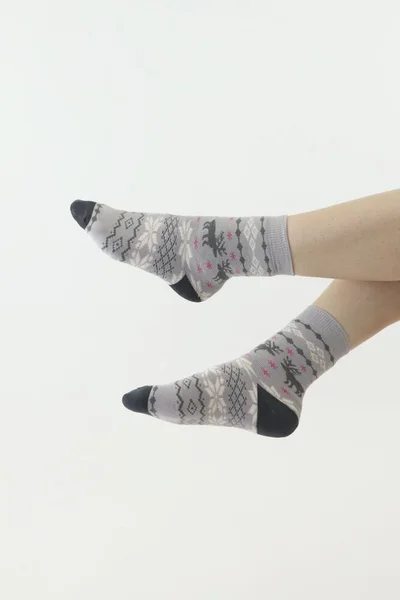 Hřejivé dámské ponožky se soby Moraj