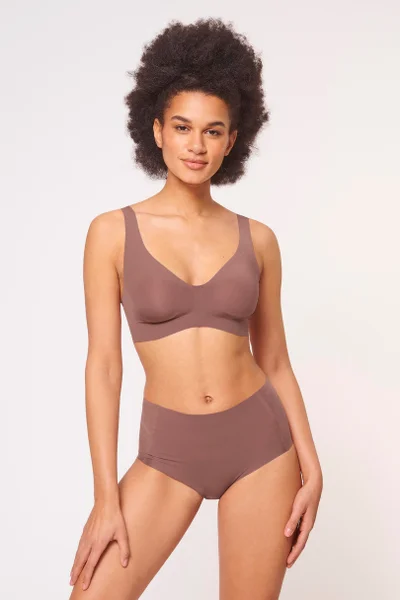 Dámská podprsenka Sloggi ZERO FEEL BRALETTE EX TOP (barva moka)