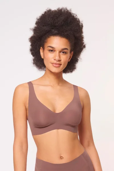 Dámská podprsenka Sloggi ZERO FEEL BRALETTE EX TOP (barva moka)