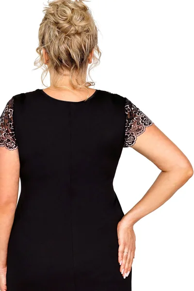 Černá dámská noční košilka pro plnoštíhlé Donna plus size