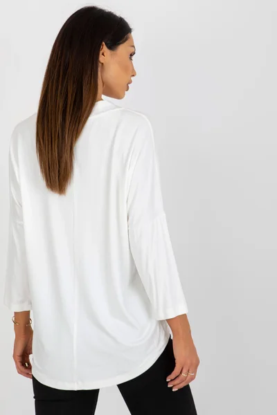 Volné dámské bílé tričko FPrice