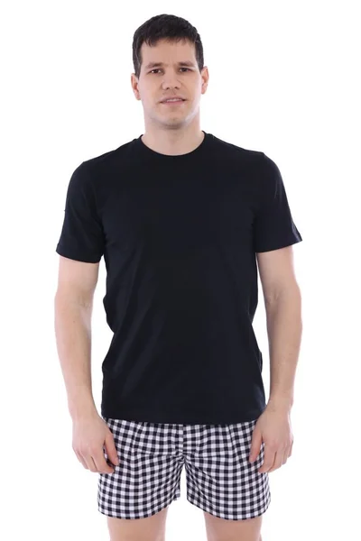 Klasické pánské bavlněné tričko s krátkým rukávem Moraj