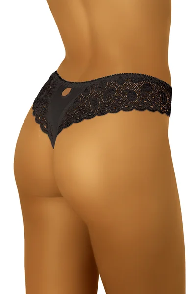 Dámská tanga Tanga Black - Wol-Bar