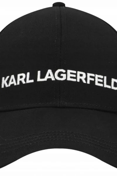 Karl Lagerfeld Unisex Kšiltovka s Logo - Černá