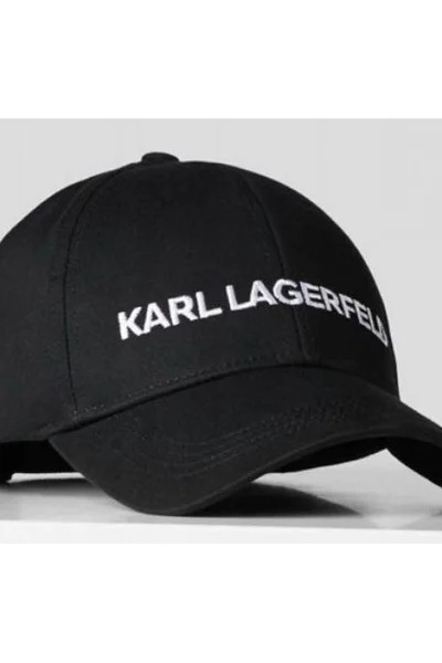 Karl Lagerfeld Unisex Kšiltovka s Logo - Černá