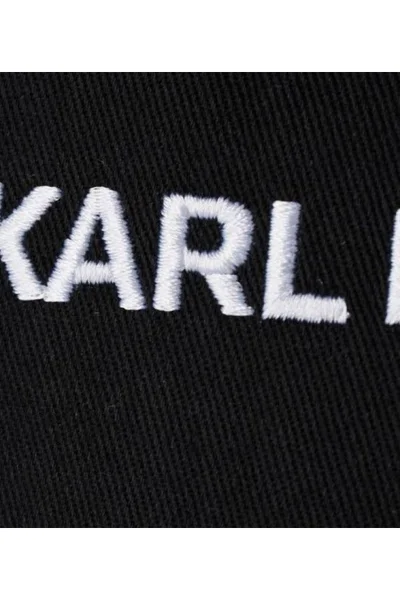 Karl Lagerfeld Unisex Kšiltovka s Logo - Černá