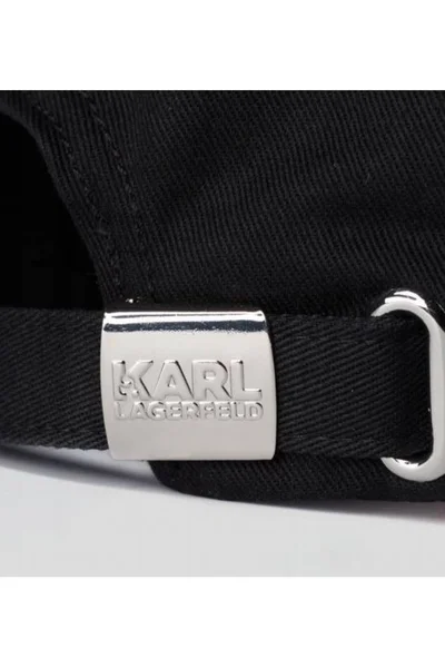 Karl Lagerfeld Unisex Kšiltovka s Logo - Černá