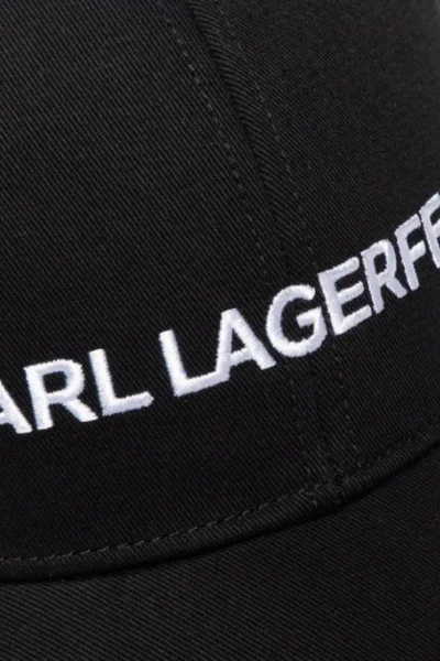 Karl Lagerfeld Unisex Kšiltovka s Logo - Černá