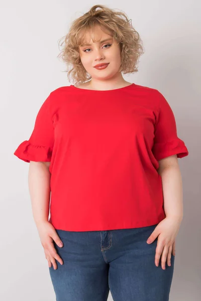 Dámská halenka s ozdobnými rukávy Plus Size FPrice