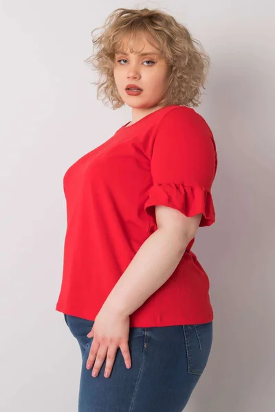 Dámská halenka s ozdobnými rukávy Plus Size FPrice