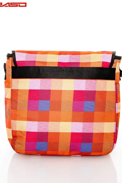Oranžová kostkovaná taška s ramenním popruhem FPrice