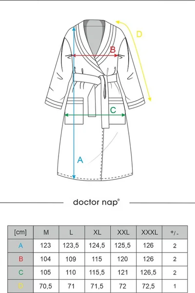 Midi dámský župan v šedé barvě Doctornap