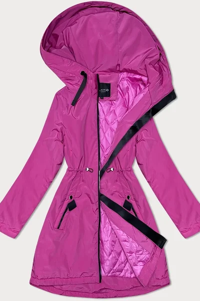 Fialový dámský kabátek s kapucí Miss TiTi