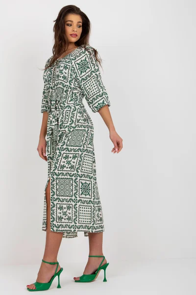 Dámské boho midi šaty s páskem - Lakerta