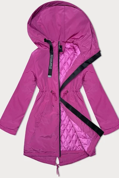Tmavě růžová dámská bunda s kapucí Miss TiTi