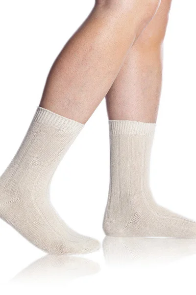 Hřejivé unisex ponožky z bambusu Bellinda světle béžové