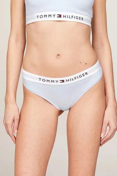 Dámská tanga modrá - Tommy Hilfiger Organic Cotton