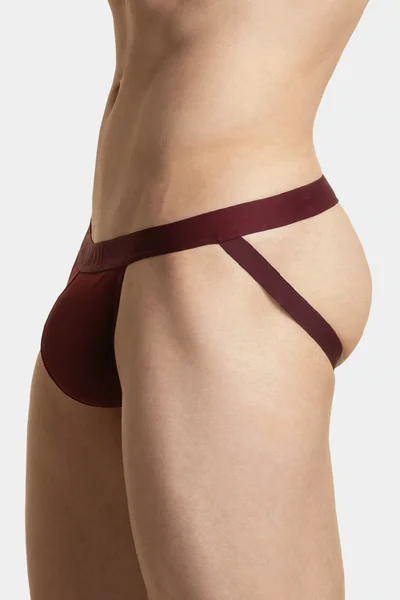 Atlantic Béžové Neviditelné Pánské Jockstrap Kalhotky