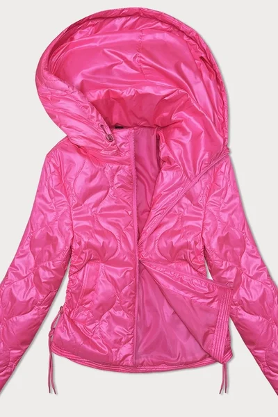 Růžová prošívaná dámská bunda s kapucí S'WEST
