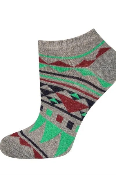 Dámské ponožky s barevnými vzory Soxo (v barvě šedozelená)