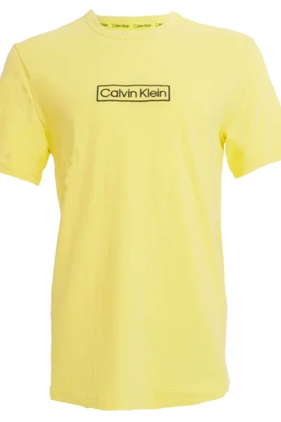 Pánské tričko s krátkým rukávem Z140 ZJB žlutá - Calvin Klein