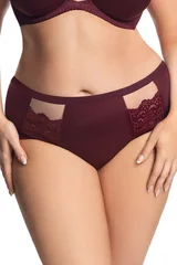 Vínové dámské kalhotky v klasickém střihu Gorsenia Lingerie