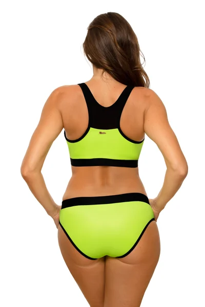 Neon zelené dámské sportovní dvoudílné plavky Marko