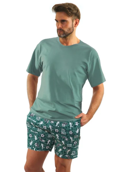 Zelené pánské bavlněné pyžamo Socker Sesto Senso