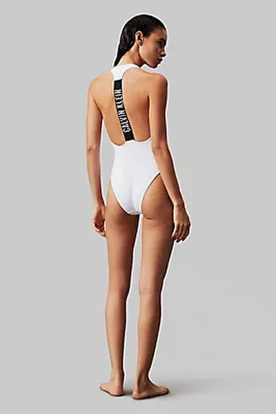 Sexy jednodílné dámské plavky se zipem Calvin Klein