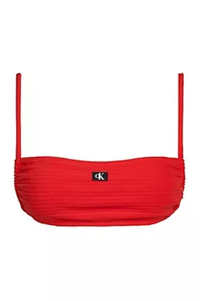 Červená plavková dámská podprsenka Calvin Klein