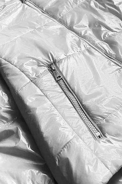 Stříbrná lesklá prošívaná dámská bunda s kapucí IS365 S'WEST (srebrny)