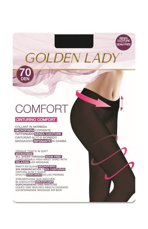 Černé dámské punčocháče Golden Lady Comfort, nero/černá 4-L i384_63044016