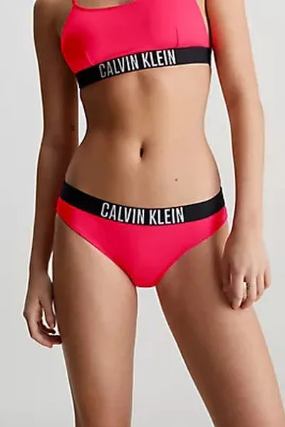 Dámské plavkové kalhotky s ozdobnou gumou v pase Calvin Klein