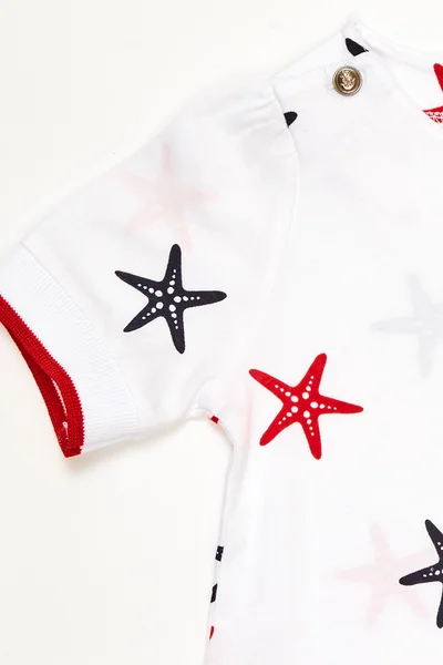 Bílé dívčí tričko s potiskem mořských hvězdic FPrice