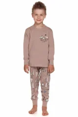 Dětské pyžamo Fox hnědé Dn-nightwear hnědá