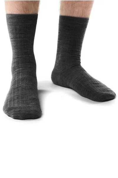 Pánské žebrované ponožky Steven DM172 Merino