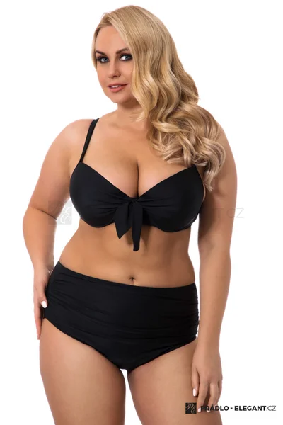 Plus size dámské bikiny v černé barvě Primo pro plnoštíhlé