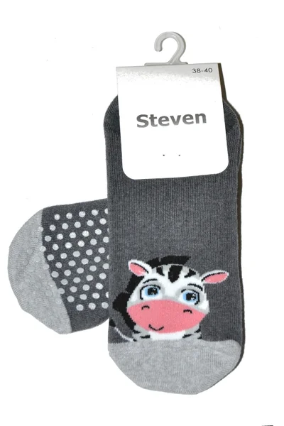 Dámské vzorované ponožky Steven H924 Frotte ABS GQ862