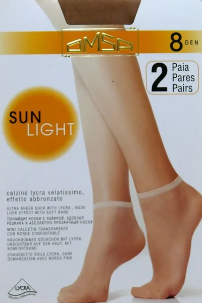 Dámské tenké ponožky Omsa| Sun Light 2-pack