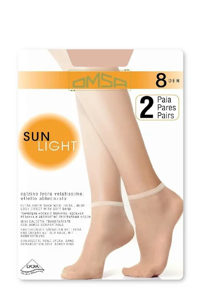 Dámské tenké ponožky Omsa| Sun Light 2-pack