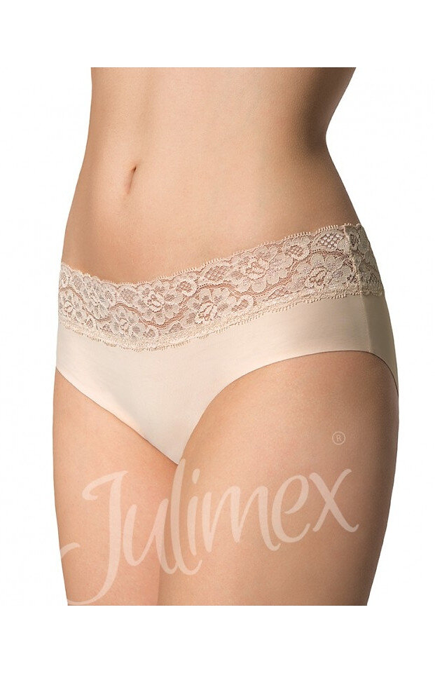 Dámské kalhotky s krajkovým pasem Julimex Hipster Panty, černá XL i384_48250677