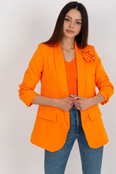 Otevřené oranžové dámské sako FPrice