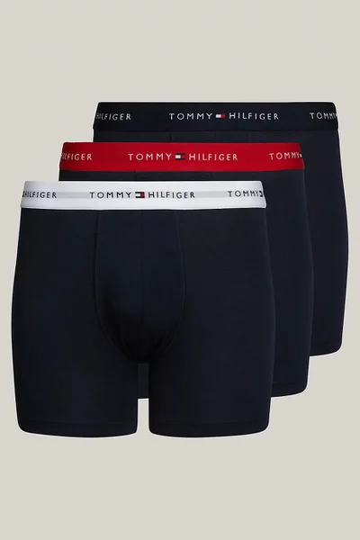 Černé bavlněné boxerky s elastanem 3ks Tommy Hilfiger