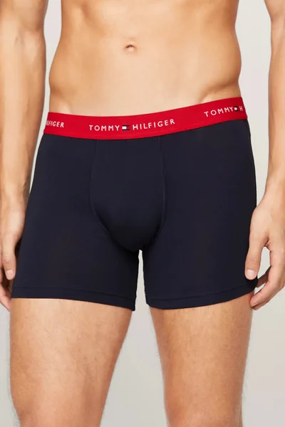 Černé bavlněné boxerky s elastanem 3ks Tommy Hilfiger