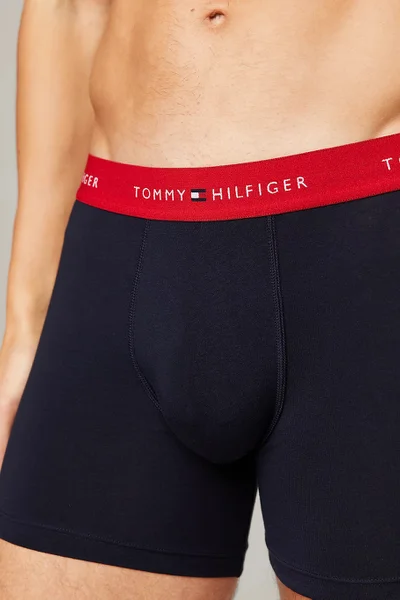 Černé bavlněné boxerky s elastanem 3ks Tommy Hilfiger