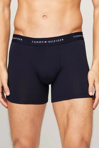 Černé bavlněné boxerky s elastanem 3ks Tommy Hilfiger