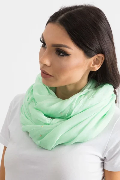 Zářivě zelený šátek s kamínky FPrice